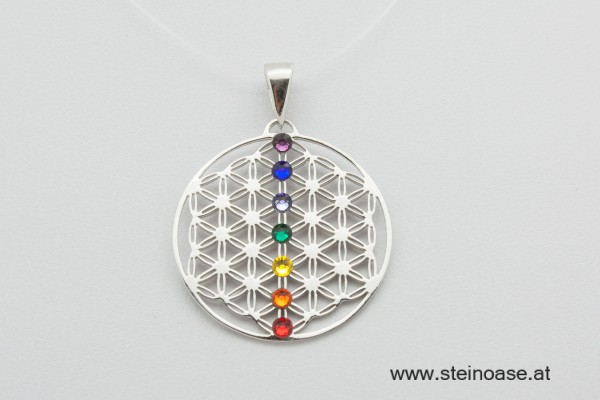 Chakra & Lebensblume Silber